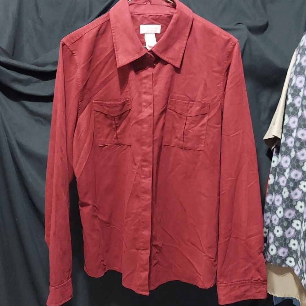 Liz Claiborne Liz sport shirt size L Inv116